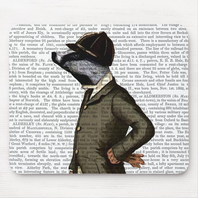 Badger Rider Porträtt Musmatta (Framsidan)