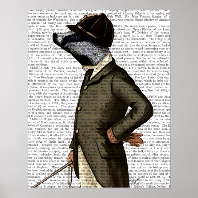 Badger Rider Porträtt Poster (Framsidan)