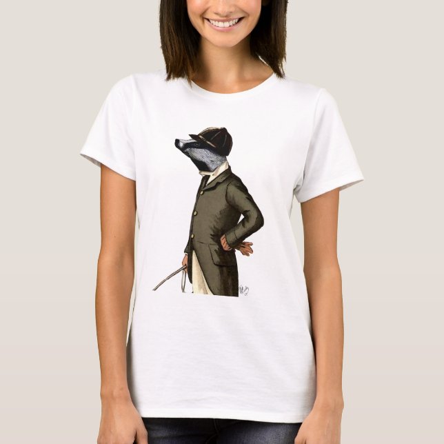 Badger Rider Porträtt Tee Shirt (Framsida)