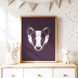 Badger | Utskrift av trädjur Poster