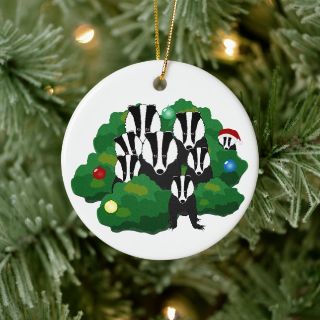 Badgers jul Ornament (Träd)