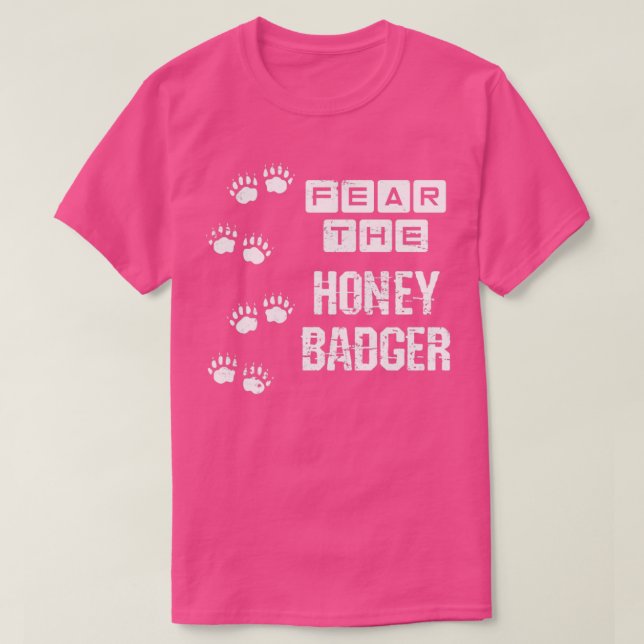 Badgers Retro fruktar Honey badger T Shirt (Design framsida)