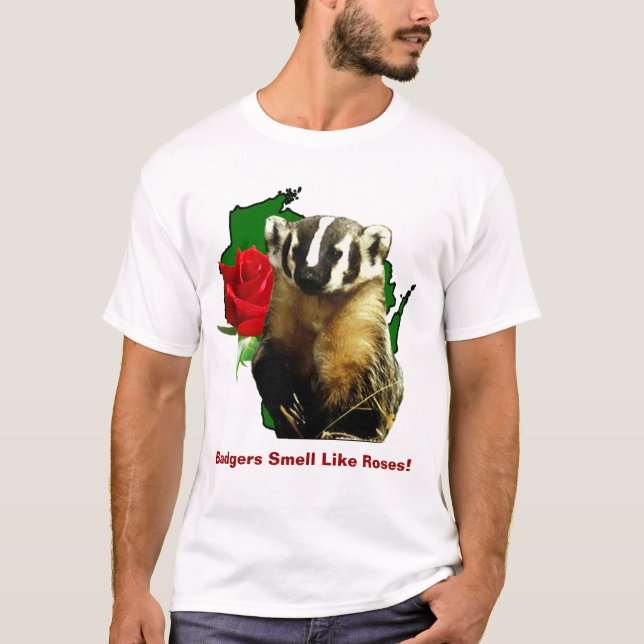 Badgers Smell like Ro T-Shirt (Framsida)