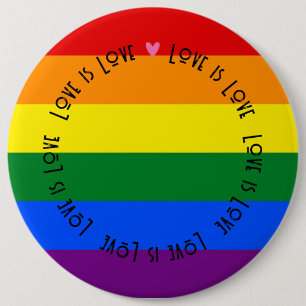 Badges - LGBT Kärlek är Kärlek Pride Flagga Button Knapp