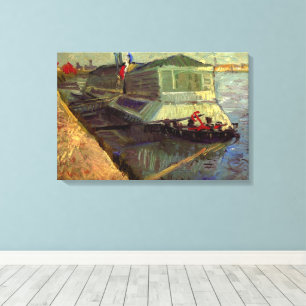 Badhammare på Seine Asniere av Vincent van Gogh Canvastryck