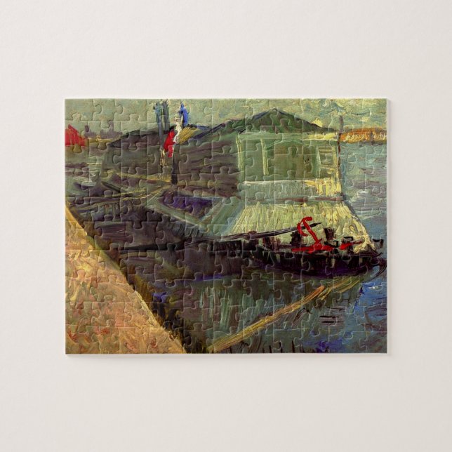 Badhammare på Seine Asniere av Vincent van Gogh Pussel (Horisontell)