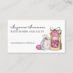 Badhbombsaltprodukter Hantverkad Spa Visitkort