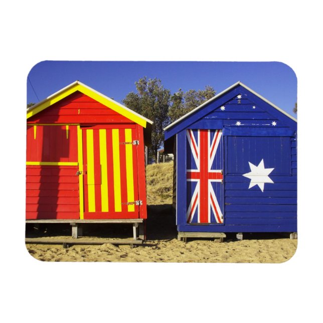 Badhyddor, Middle Brighton Beach, Port 2 Magnet (Horisontell)