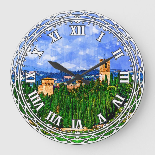 Badia A Passignano. Chianti. Toskana. Italien. Stor Klocka (Framsida)