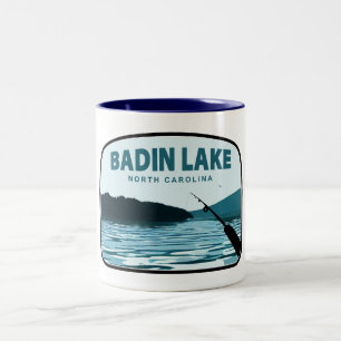 Badin Lake North Carolina Fiskespö Två-Tonad Mugg