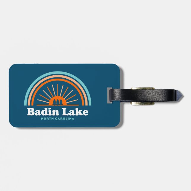 Badin Lake North Carolina Regnbåge Bagagebricka (Baksida Vågrät)
