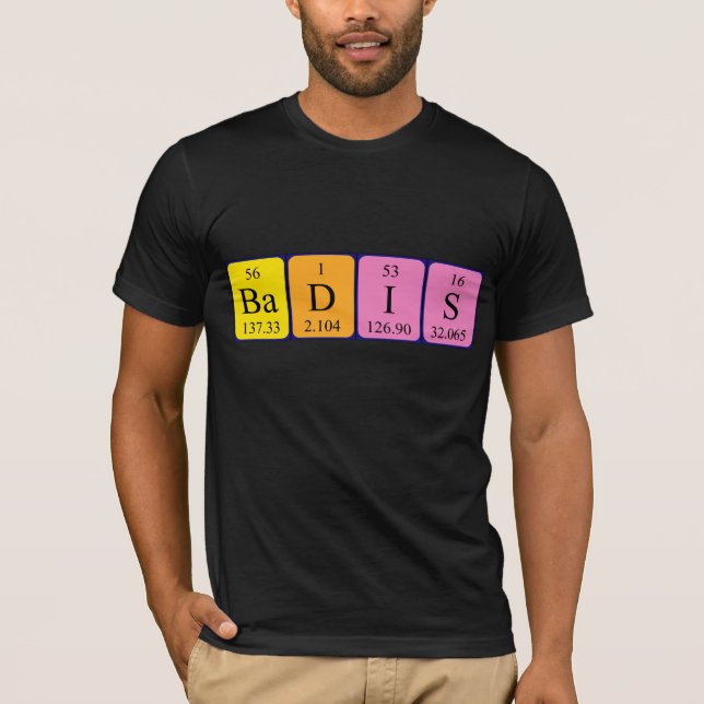 Badis Periodisk skjorta bord namn Tee Shirt (Framsida)