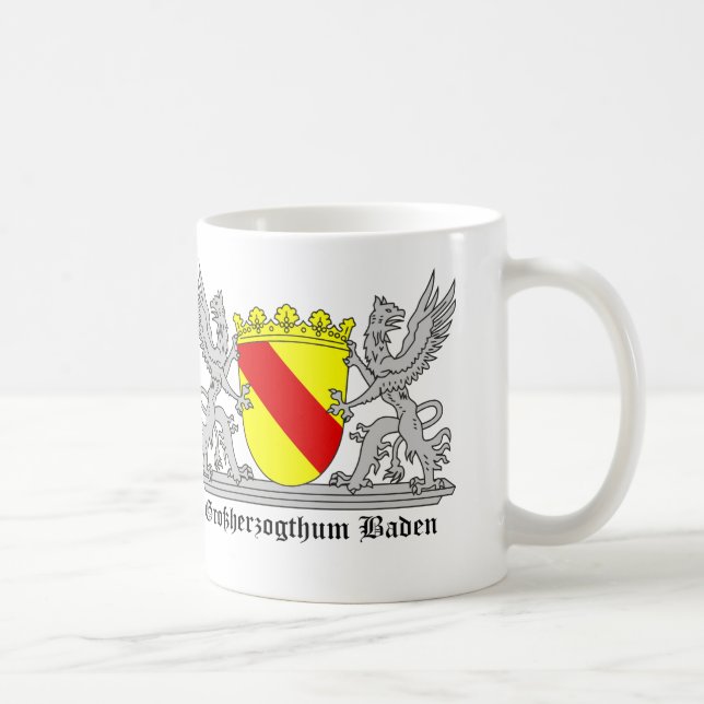 Badischer Greif mi Schrift Großherzogtum Baden Kaffemugg (Höger)