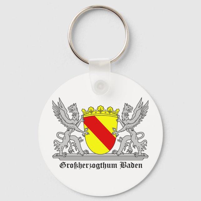 Badischer Greif mi Schrift Großherzogtum Baden Nyckelring (Framsida)