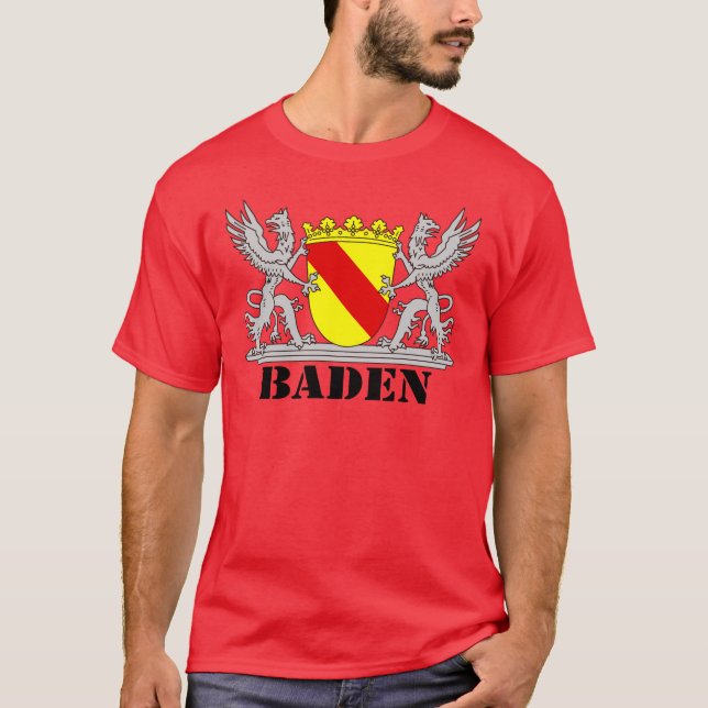 Badischer Greif mit Schrift Baden Tee Shirt (Framsida)
