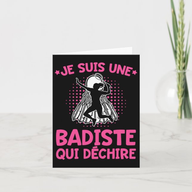 Badiste Humor I är en tröskel Badiste Badminton Kort (Framsida)