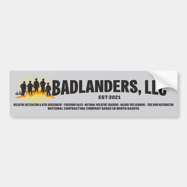 Badlanders LLC Bumper Sticker Bildekal (Framsidan)