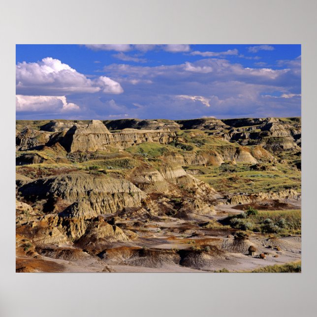 Badlands i Dinosaur Provincial Park i Alberta, 2 Poster (Framsidan)