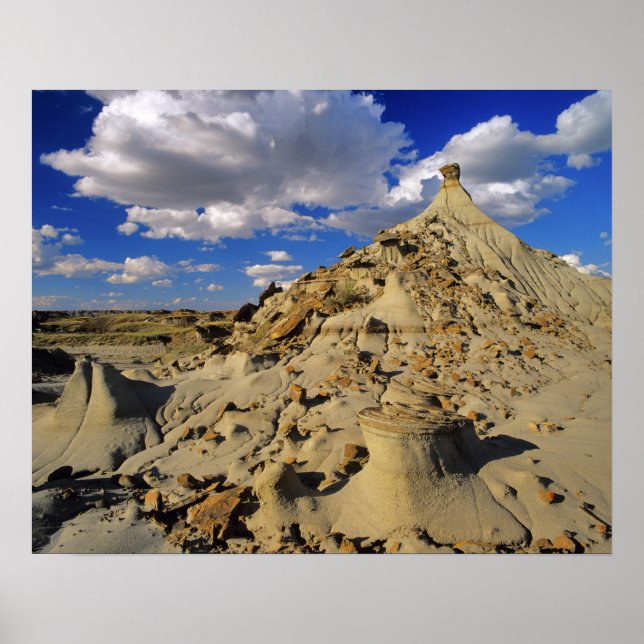 Badlands i Dinosaur Provincial Park i Alberta, 3 Poster (Framsidan)