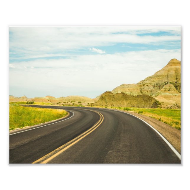Badlands National Park Photography Print Fototryck (Framsidan)