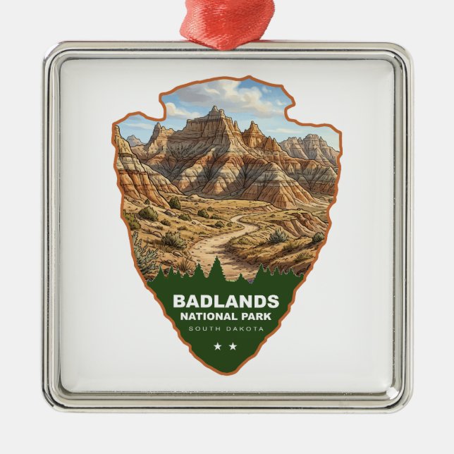 Badlands National Park pilspets Julgransprydnad Metall (Framsidan)