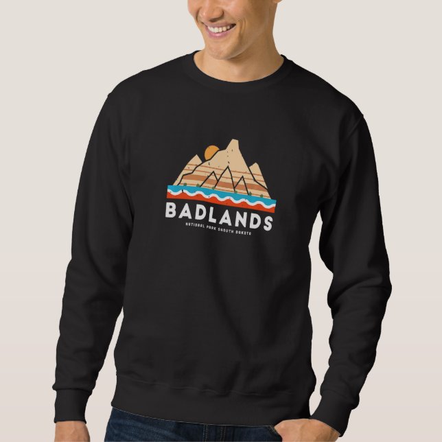 Badlands National Park Premium Lång Ärmad Tröja (Framsida)
