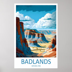Badlands National Park Resemålningstryck Väggkonst