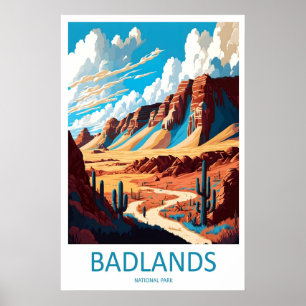 Badlands National Park Reseminnelse Tryck Väggkons