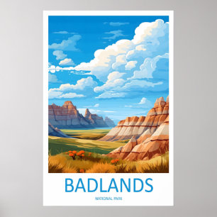 Badlands National Park Reseminnerings Tryck Väggko
