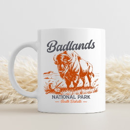 Badlands National Park Retro Bison Kaffemugg