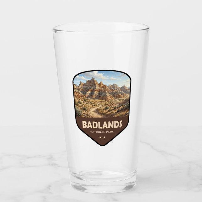 Badlands National Park-sköld Glaskopp (Framsida)