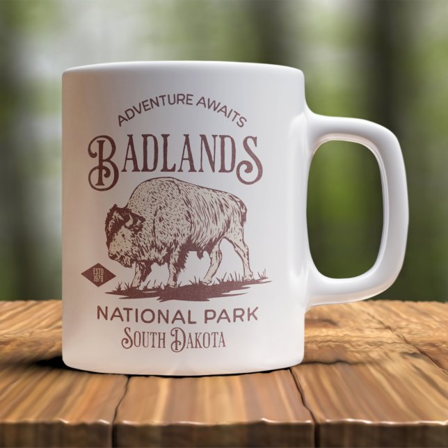 Badlands National Park South Dakota Funny Travel Kaffemugg (Skapare uppladdad)