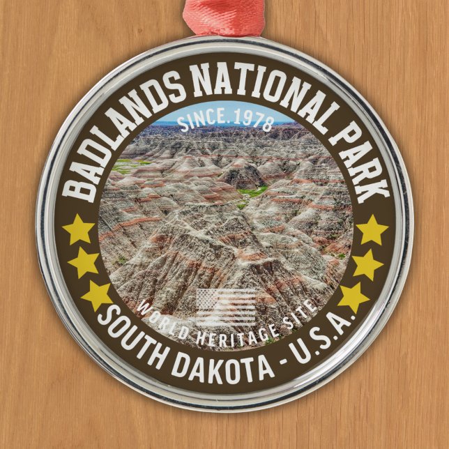Badlands National Park South Dakota Julgransprydnad Metall (Skapare uppladdad)