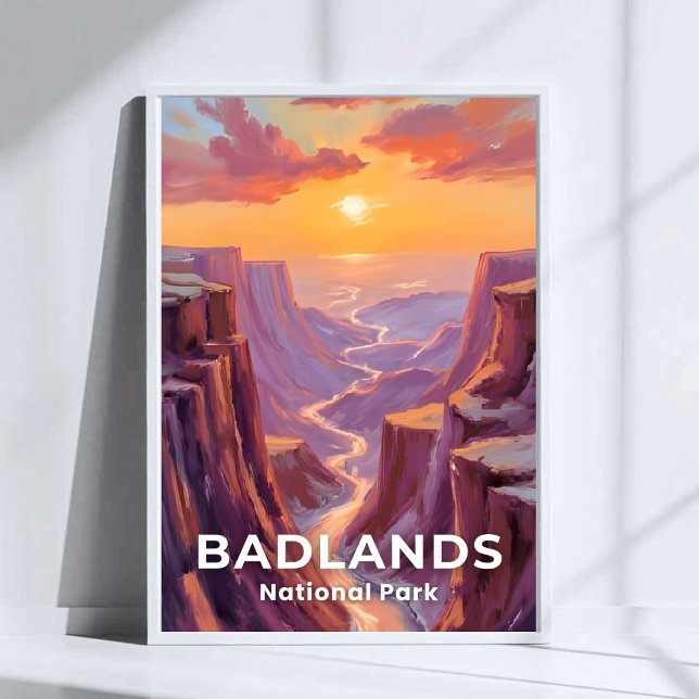 Badlands National Park South Dakota Målning Poster (Skapare uppladdad)