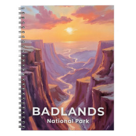 Badlands National Park South Dakota Painting Anteckningsbok