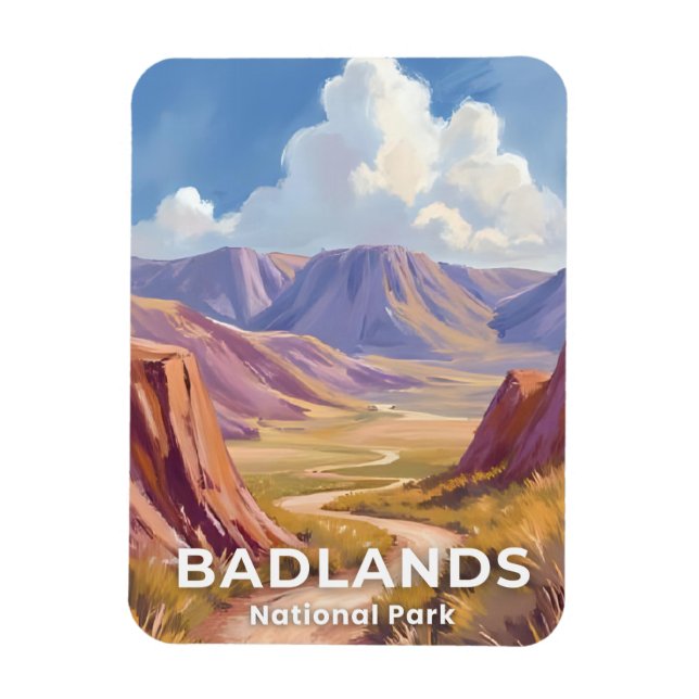 Badlands National Park South Dakota Resa Konst Magnet (Vertikal)