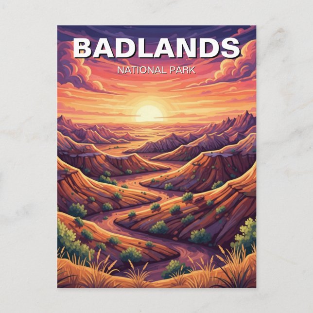 Badlands National Park Souvenir Vykort (Framsida)