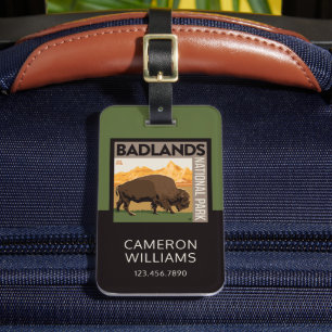Badlands nationalpark Buffalo Bagagebricka
