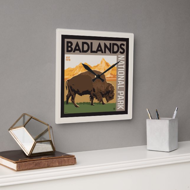 Badlands nationalpark | Buffalo Fyrkantig Klocka (Kontor)