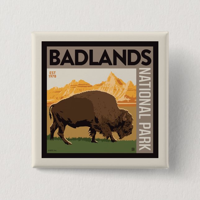 Badlands nationalpark | Buffalo Knapp (Framsida)