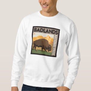 Badlands nationalpark Buffalo Lång Ärmad Tröja