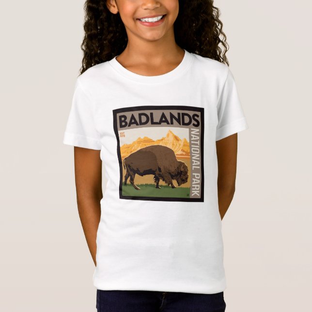 Badlands nationalpark | Buffalo T Shirt (Framsida)