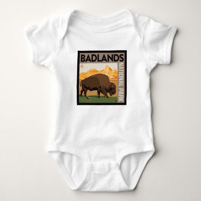 Badlands nationalpark | Buffalo T Shirt (Framsida)