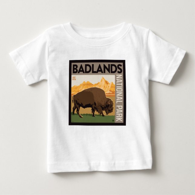 Badlands nationalpark | Buffalo T Shirt (Framsida)