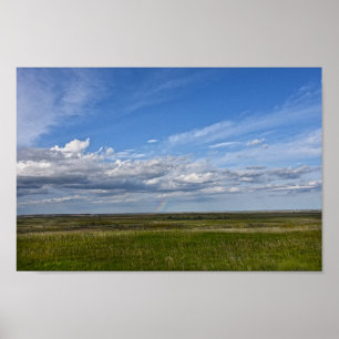 Badlands nationalpark Grasslands Rainbow Poster