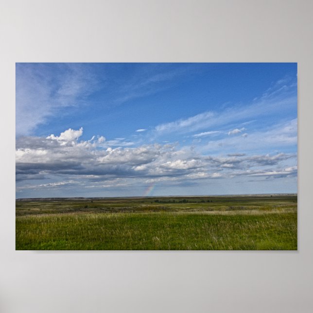 Badlands nationalpark Grasslands Rainbow Poster (Framsidan)