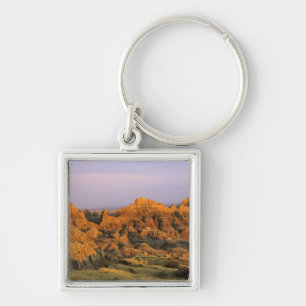 Badlands nationalpark i South Dakota Fyrkantig Silverfärgad Nyckelring