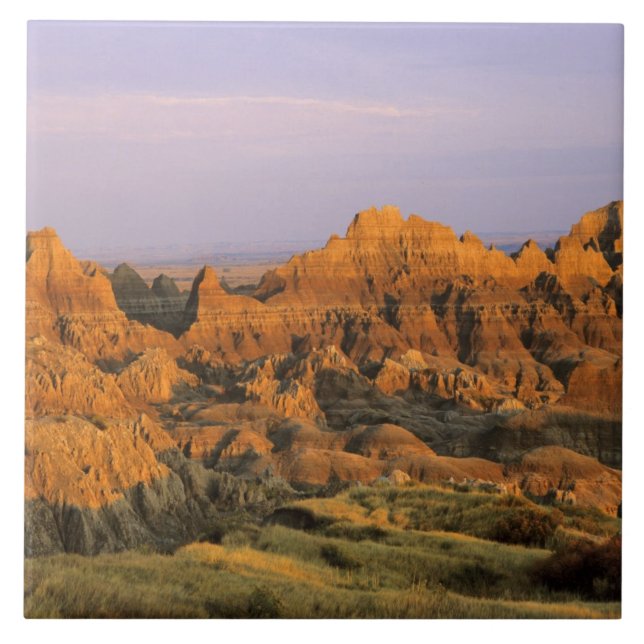 Badlands nationalpark i South Dakota Kakelplatta (Framsidan)
