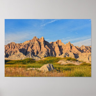 Badlands nationalpark, kväll poster