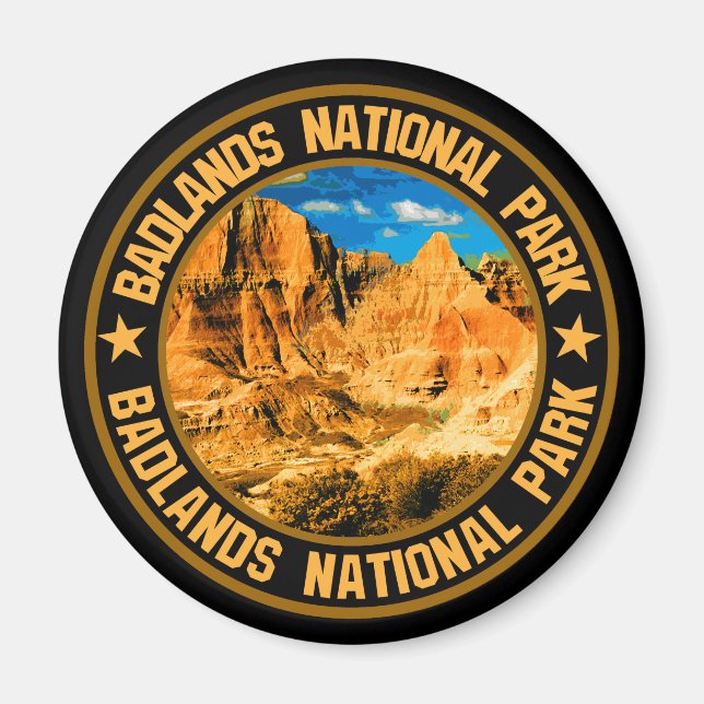 Badlands nationalpark magnet (Framsidan)